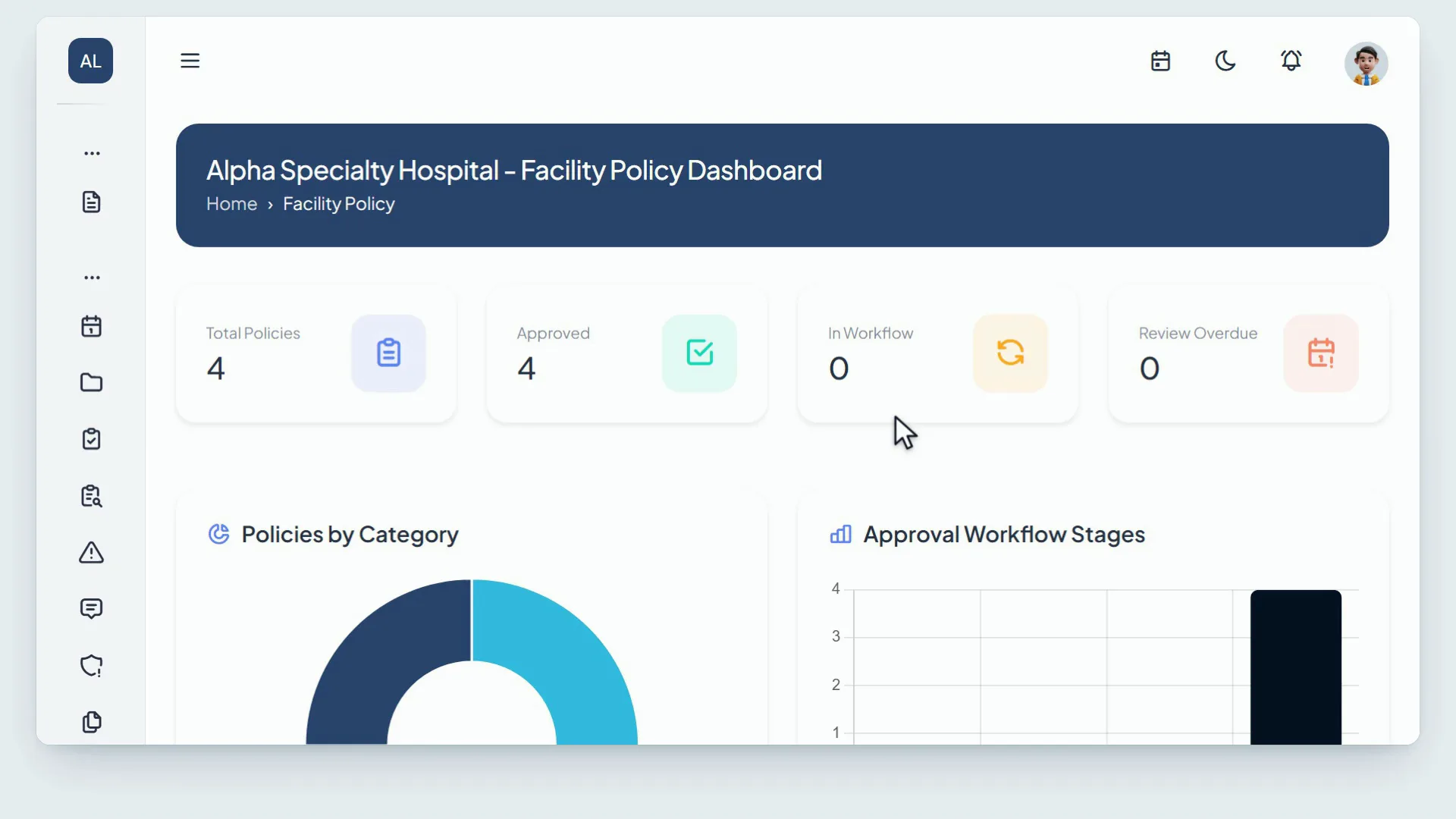 A hand hygiene policy added from a NextHealth Flow template, reviewed and approved by named staff who each sign, shown with every signature, then a nurse pinning a change request to the exact line